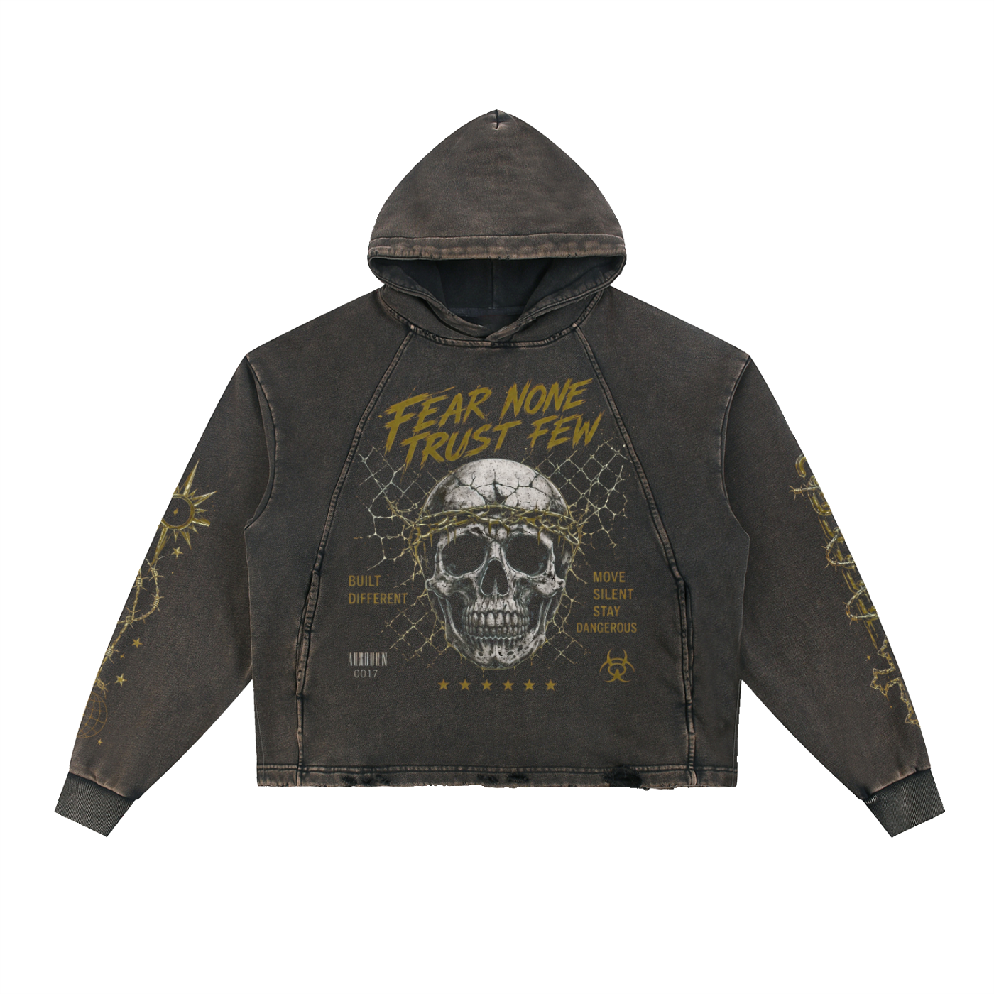 Zephryrs Loyalty Washed Frayed-Hem Hoodie